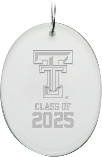 Texas Tech University Class of 2025 Oval Ornament - ONLINE ONLY