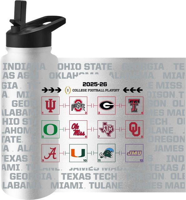 Texas Tech University Red Raiders Football 2025 College Football Playoffs 12 Team 34 oz. Water Bottle