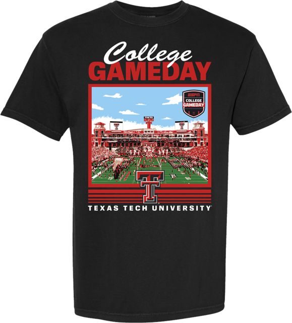 Texas Tech University Football ESPN College Gameday Stadium Short Sleeve T-Shirt