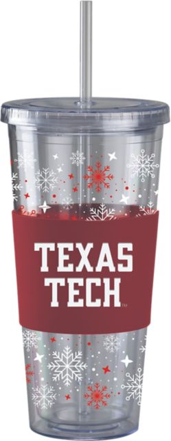 Texas Tech University Straw Snowflake Tumbler
