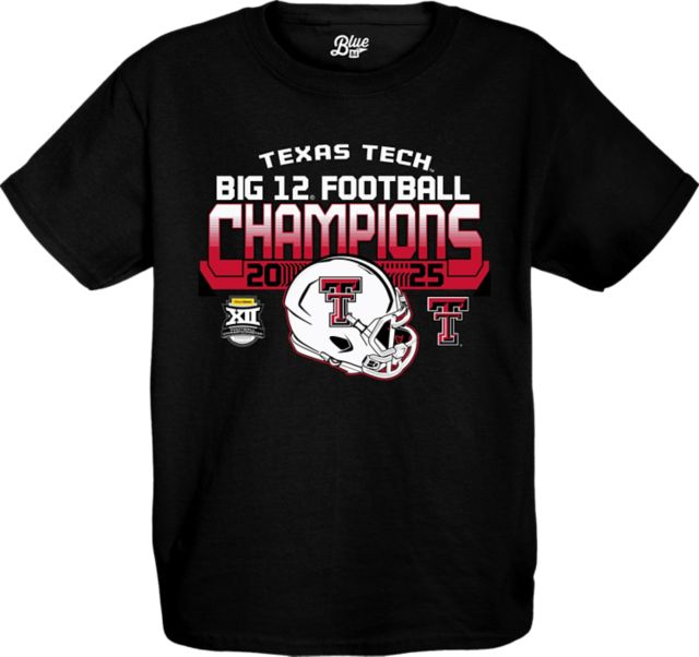 Texas Tech University Red Raiders Football 2025 Big 12 Champions Youth Short Sleeve T-Shirt