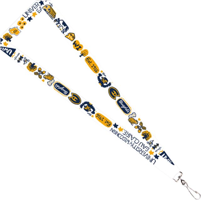 University of Wisconsin Eau Claire Julia Gash 3-4'' Satin Lanyard