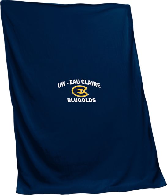 University of Wisconsin Eau Claire 84 x 54 Blugolds Sweatshirt Blanket