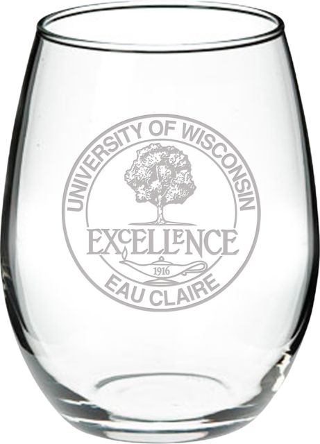 University of Wisconsin Eau Claire 21 oz. Stemless Wine Glass