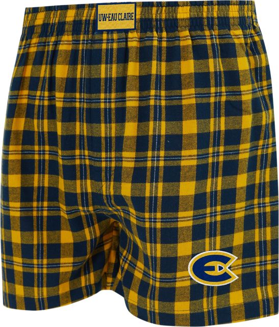 University of Wisconsin Eau Claire Blugolds Flannel Boxers