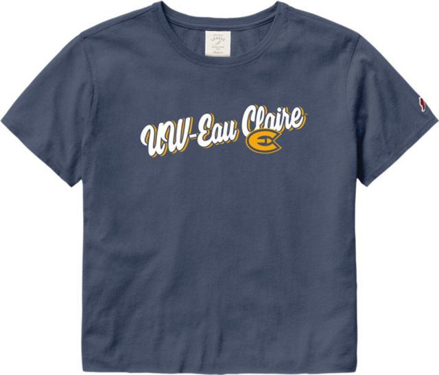 University of Wisconsin Eau Claire Blugolds Women's Crop Short Sleeve T-Shirt