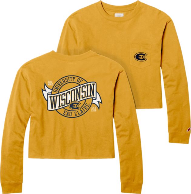 University of Wisconsin Eau Claire Blugolds Women's Cropped Long Sleeve T-Shirt