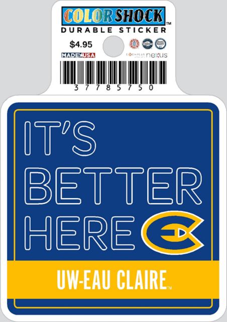 University of Wisconsin Eau Claire Blugolds Durable Sticker
