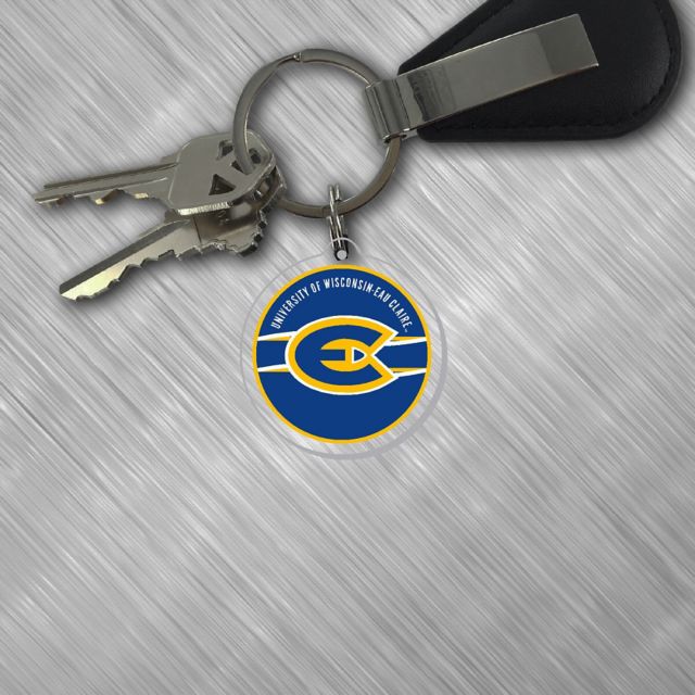 University of Wisconsin Eau Claire Blugolds Laser Cut Keytag