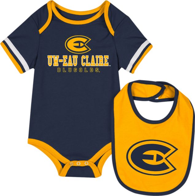 University of Wisconsin Eau Claire Infant's Blugolds Bodysuit Bib Set