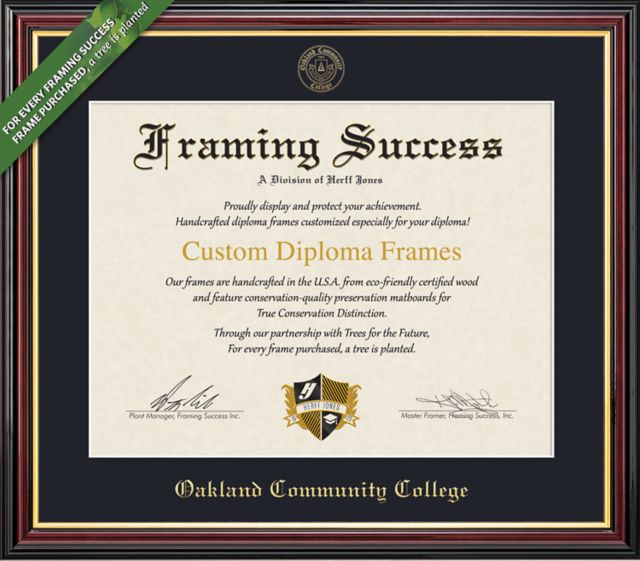 Oakland Community College 7'' x 9'' Value Price Academic Diploma Frame