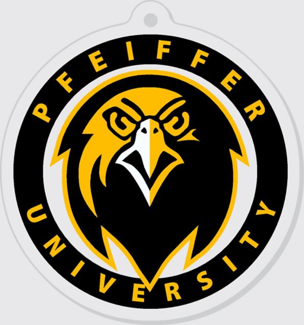 Pfeiffer University Falcons 3'' x 4'' Etched Plexiglass Ornament