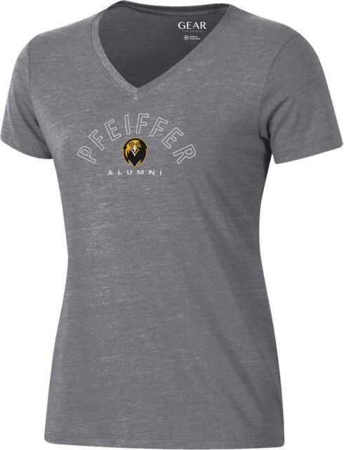 Pfeiffer University Falcons Alumni Women's V-Neck Short Sleeve T-Shirt