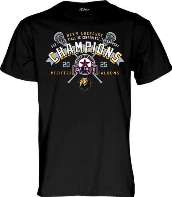 Pfeiffer University Men's Lacrosse 2025 USA South Champions Short Sleeve T-Shirt