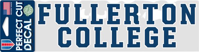 Fullerton College 3 x 10 Perfect Cut Decal