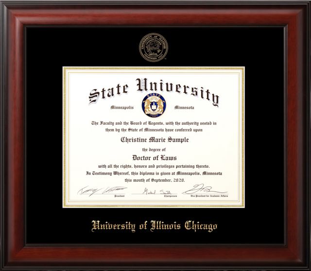 University of Illinois Chicago 11 in. x 8.5 in. Diploma Frame