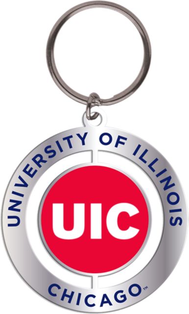 University of Illinois Chicago Spinner Key Tag