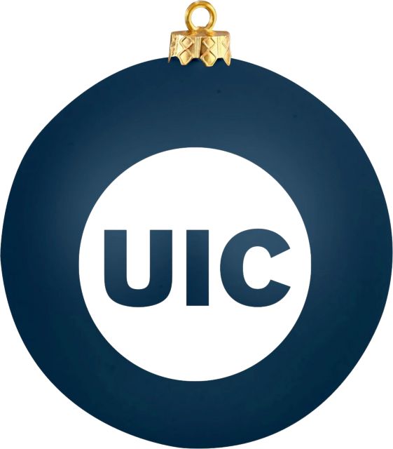 University of Illinois Chicago Shatterproof Round Ornament