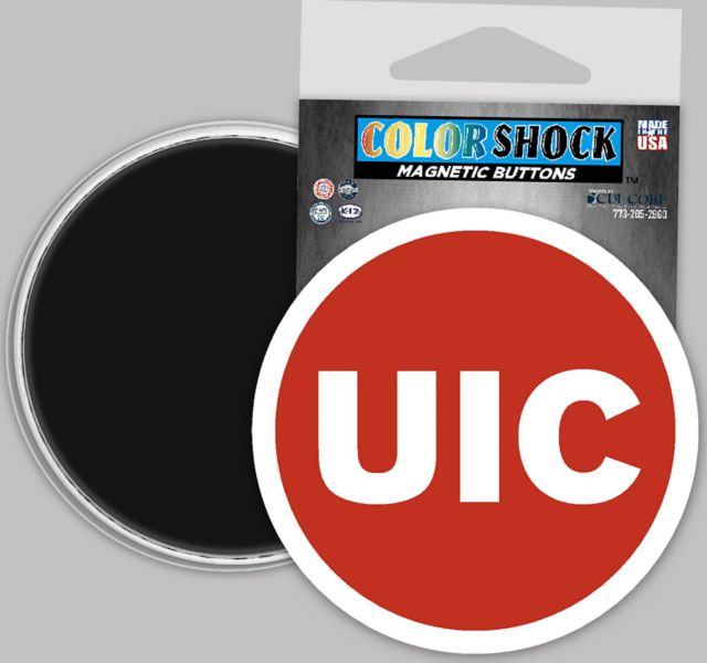 University of Illinois Chicago 3" Button Magnet