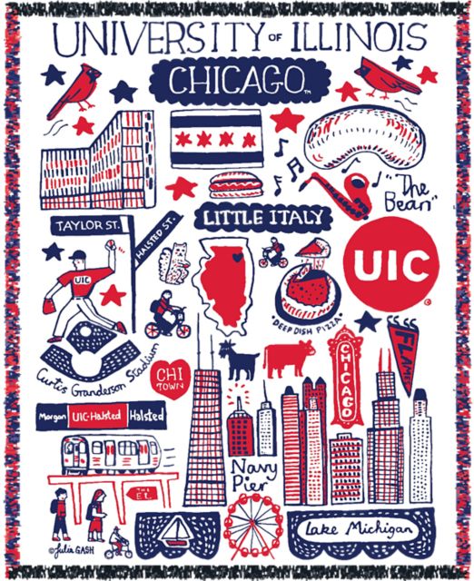 University of Illinois Chicago Tapestry Blanket
