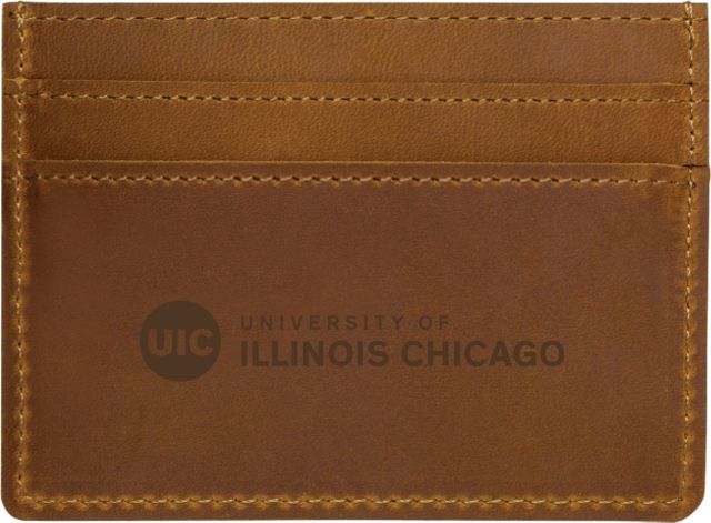 University of Illinois Chicago Leather Card Holder