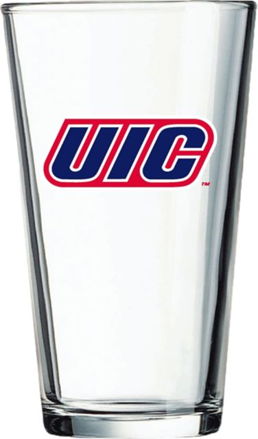 University of Illinois Chicago Flames 16 oz. Glass