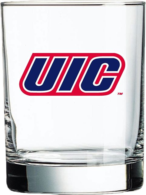 University of Illinois Chicago Flames Double Old Fashioned 14 oz. Glass