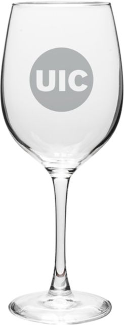 University of Illinois Chicago 16 oz. Wine Glass