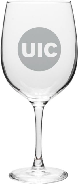 University of Illinois Chicago 19 oz. Wine Glass