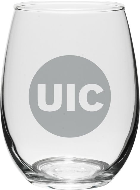 University of Illinois Chicago 15 oz. Wine Glass