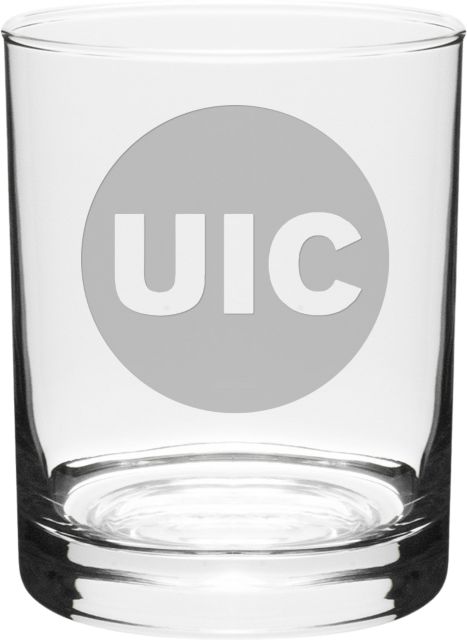 University of Illinois Chicago 14 oz. Glass