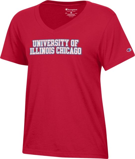 University of Illinois Chicago Women's V-Neck Short Sleeve T-Shirt