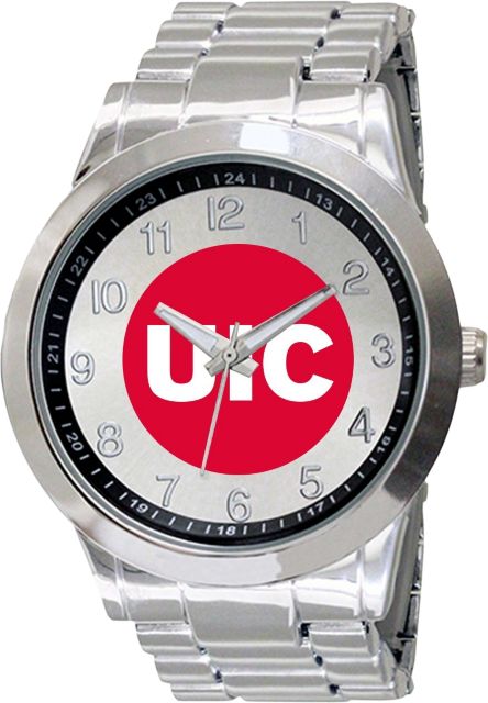 University of Illinois Chicago 44mm Men's Stainless Steel Watch