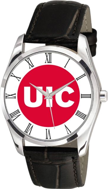 University of Illinois Chicago 26mm Ladies Leather Watch