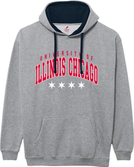 University of Illinois Chicago Flames Colorblock Hooded Sweatshirt