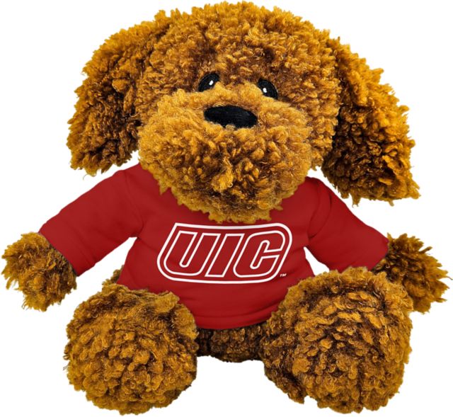 University of Illinois Chicago Flames 10'' Mop Dogs with Hood Plush