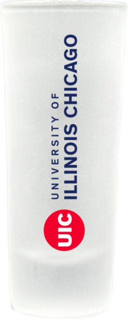 University of Illinois Chicago Frosted Collector's Glass
