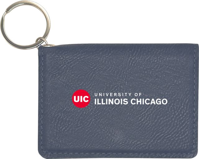 University of Illinois Chicago Leather ID Holder