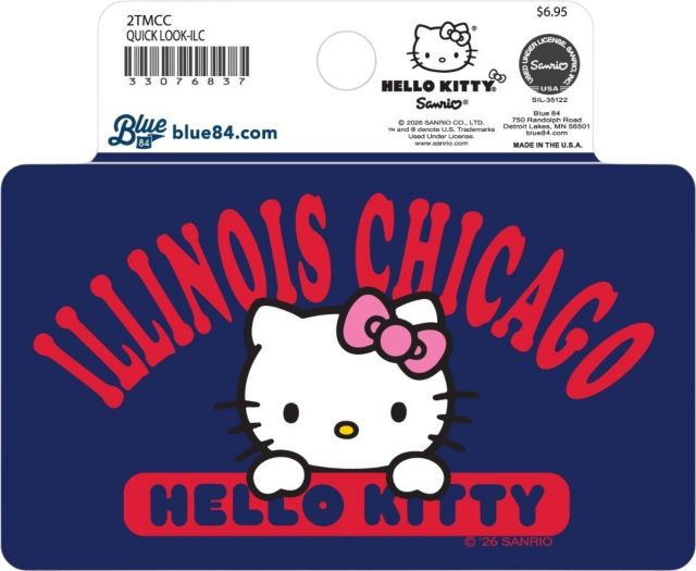 University of Illinois Chicago Hello Kitty Full Size Sticker
