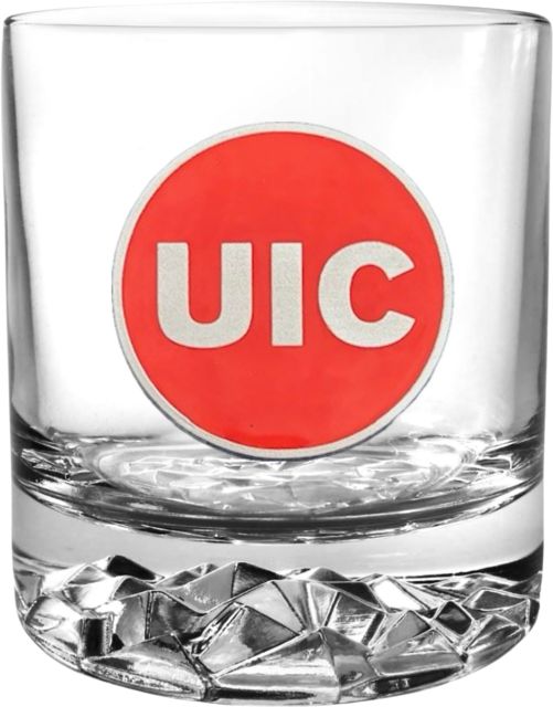 University of Illinois Chicago Round Glass