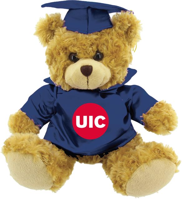 University of Illinois Chicago 10'' Graduation Bear