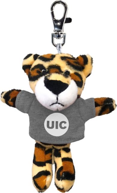 University of Illinois Chicago Plush Keychain