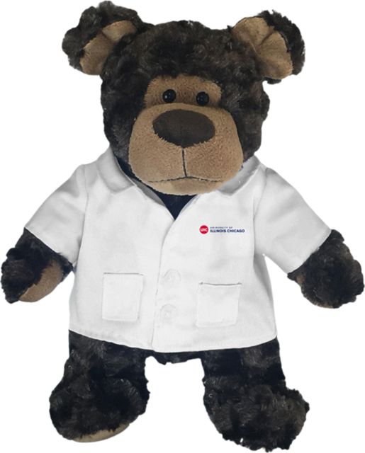 University of Illinois Chicago 11'' Plush Bear with Lab Coat