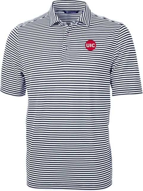 University of Illinois Chicago Striped Eco Polo