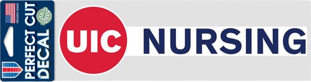 University of Illinois Chicago 3x10 Nursing Decal