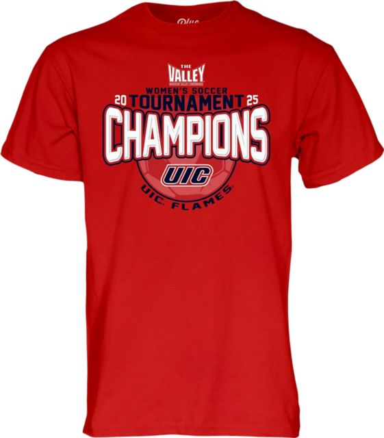 University of Illinois Chicago Women's Soccer 2025 Missouri Valley Tournament Champions Short Sleeve T-Shirt