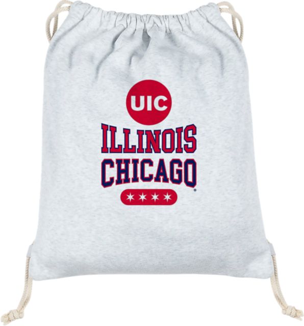 University of Illinois Chicago Flames Sweatshirt Drawstring Bag