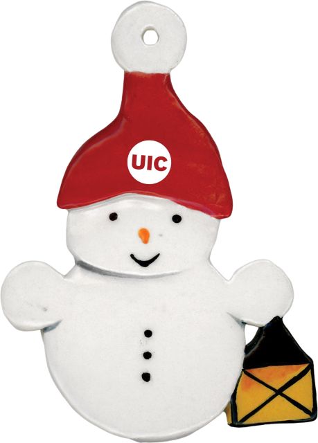 University of Illinois Chicago Snowman Ornament