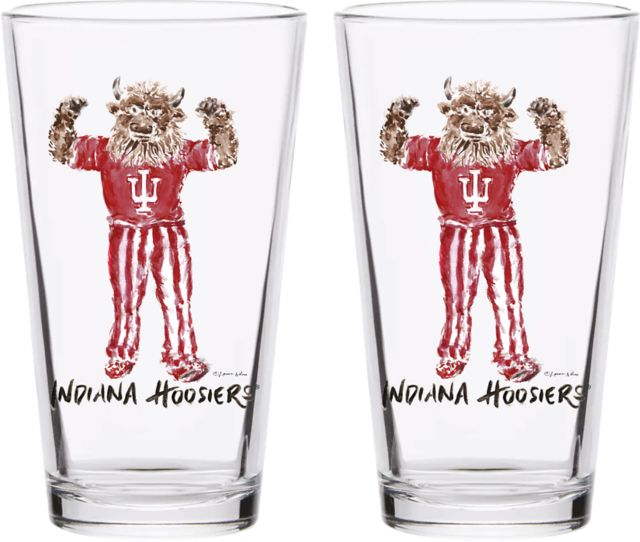 Indiana University Hoosiers 16 oz. Pint Glass
