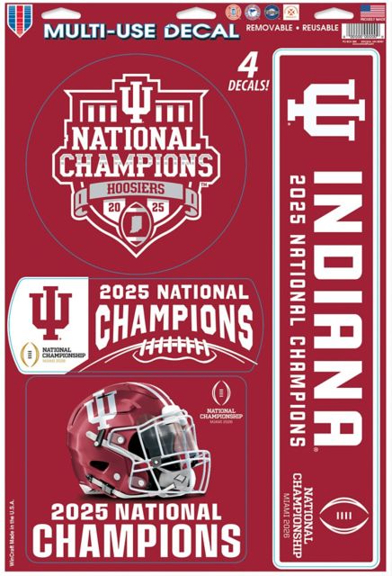 Indiana University Hoosiers Football 2025 National Champions 11 x 17 Decal Sheet